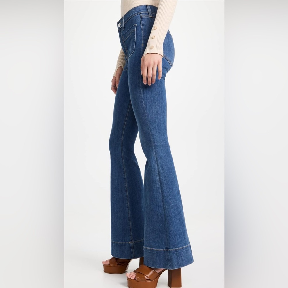 Veronica Beard Sheridan High Rise Bell Bottom Jeans, Size 25 - Picture 4 of 10